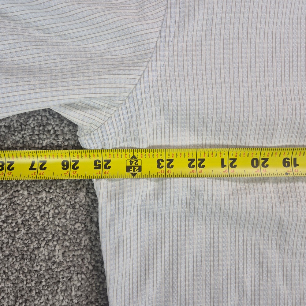 Robert Graham Shirt Mens 2XL White Blue Striped Long Sleeve Button Up - Picture 7 of 8